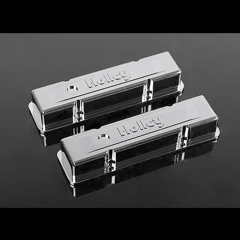 RC4WD 1:10 Holley® Chrome Valve Covers for Scale V8 Engine Z-S1500