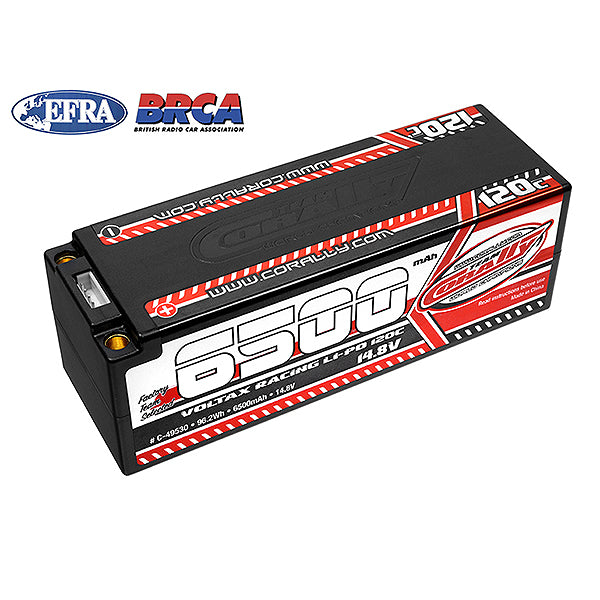 Corally Voltax 120C LiPo Battery 6500mAh 14.8V Stick 4S 5mm Bullit C-49530