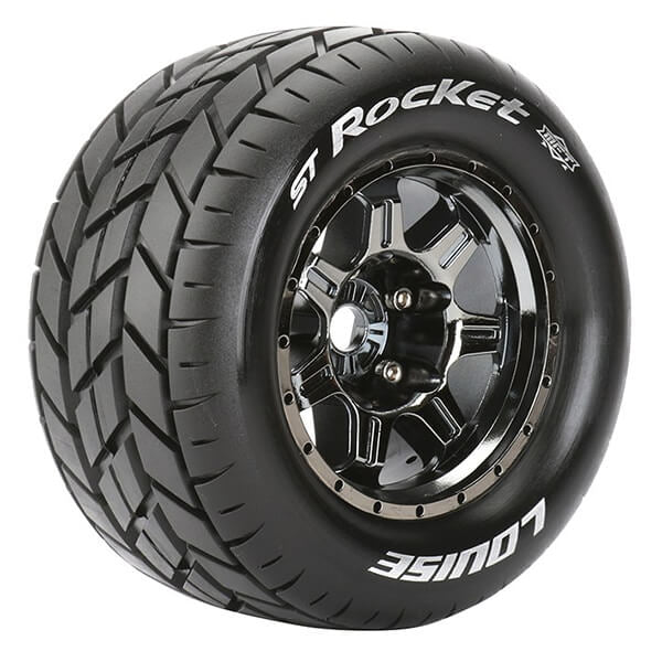 Louise RC St-Rocket 1:8 Sport 0" Offset Hex 17mm Black Chrome L-T3324BC