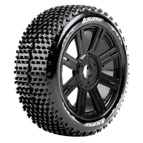 Louise RC B-Hornet 1:8 Fr/Rr Soft Hex 17mm Spoke Black L-T3150SB