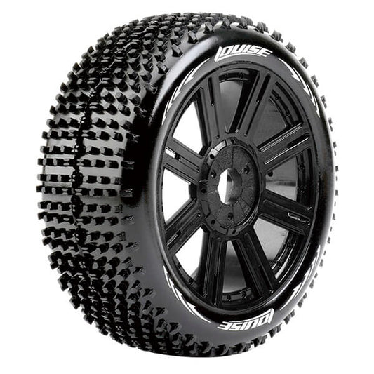 Louise RC B-Hornet 1:8 Fr/Rr Soft Hex 17mm Spoke Black L-T3150SB