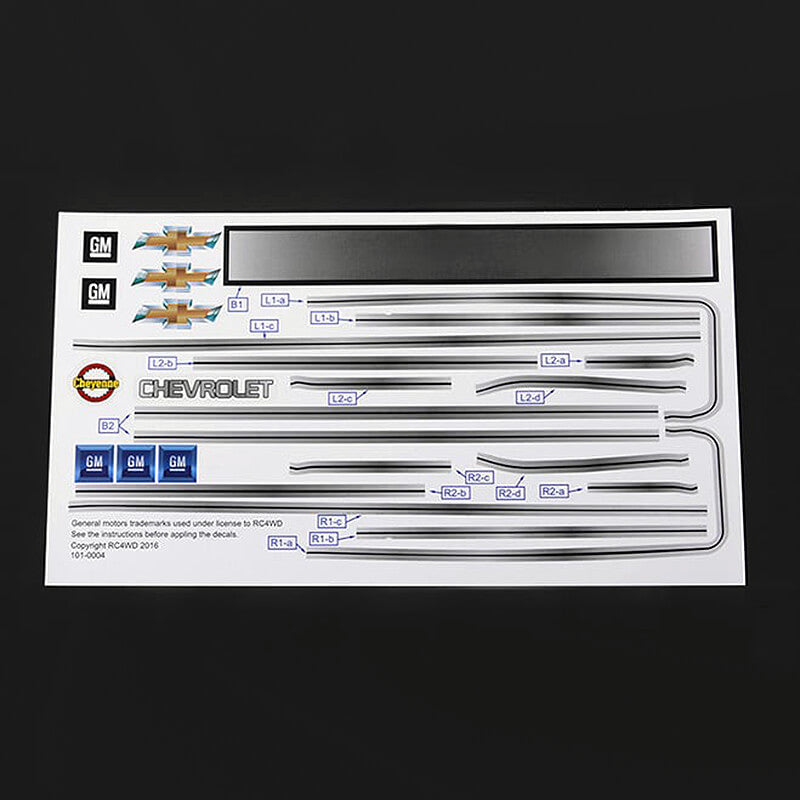 RC4WD Chevrolet Blazer Decal Sheet Set for Chevy Blazer Body Z-B0123
