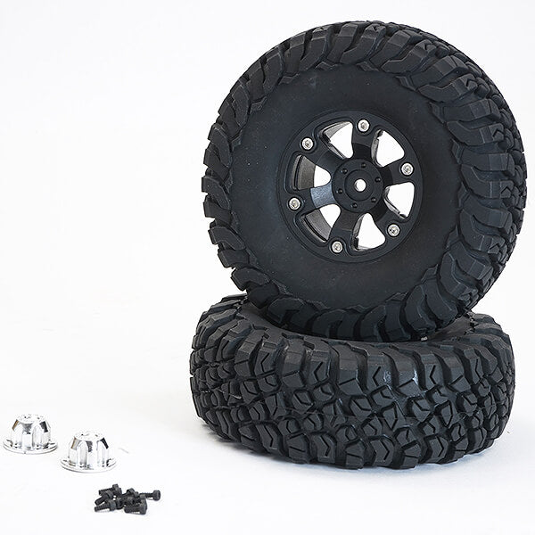FTX Texan 1:10 Mounted Tyres O N 6-Spoke Beadlock Wheels (Pr) FTX9877BK