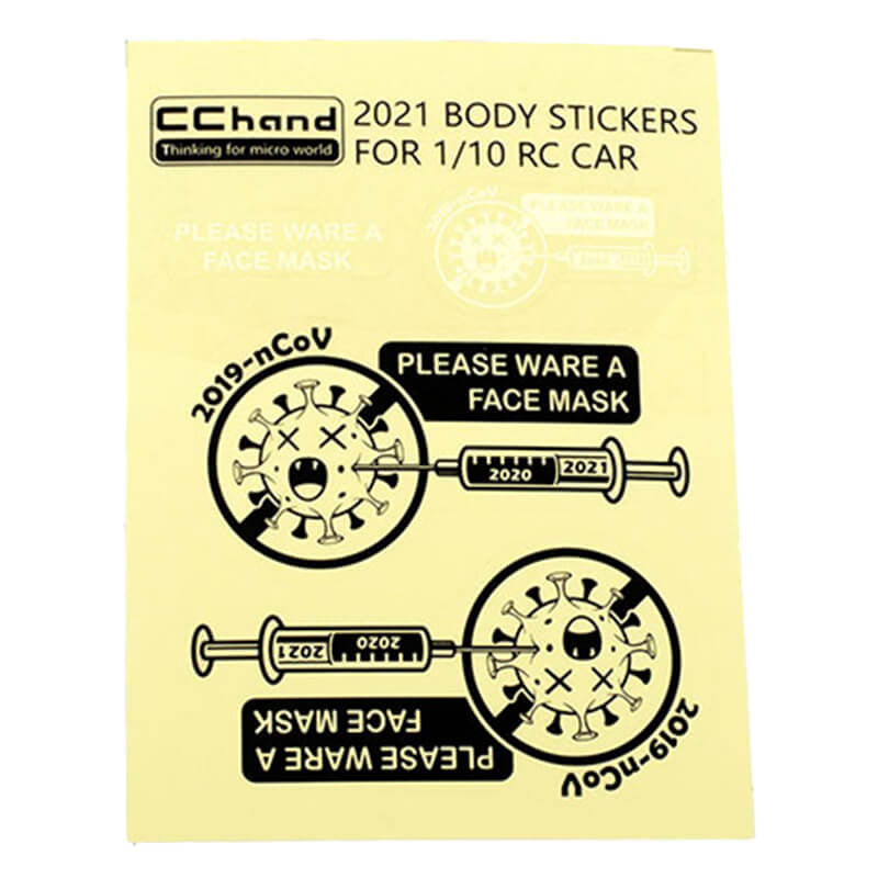 RC4WD Covid Decal Sheet for MST 4WD Off-Road Car Kit w/J4 Jimny Body