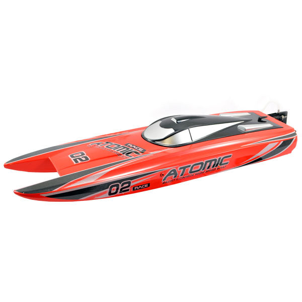 Volantex Racent Atomic 70cm B/Less Raceboat Combo RTR RC Boat Red (Uk Plug) V792-4RC