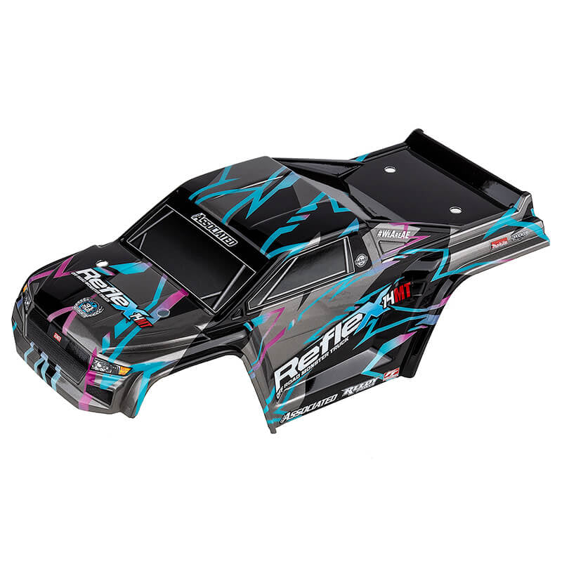 Team Associated Reflex 14Mt Black/ Blue Bodyshell AS21624