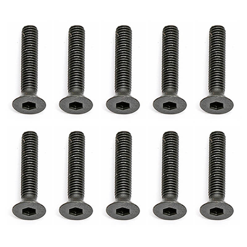 Team Associated M3 X 16mm Flat Head Hex Screws (10) AS25204