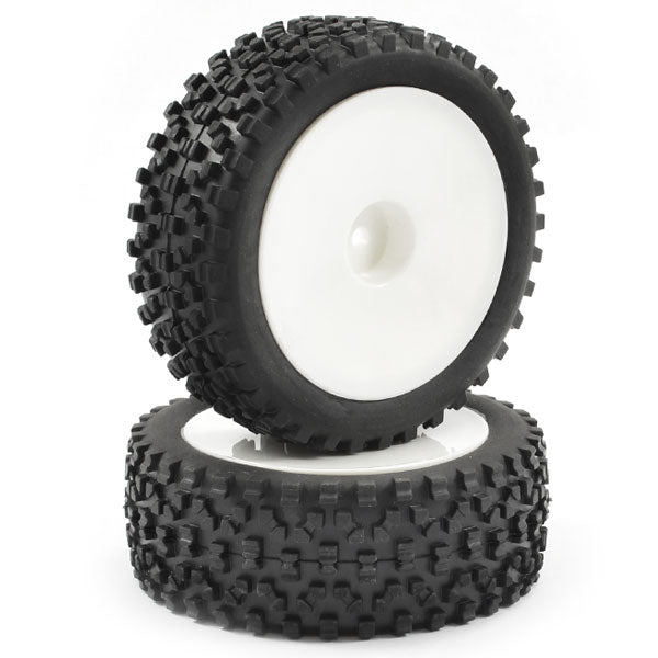 Fastrax 1:10 Mounted Cuboid Buggy Front Tyres Dished FAST0038