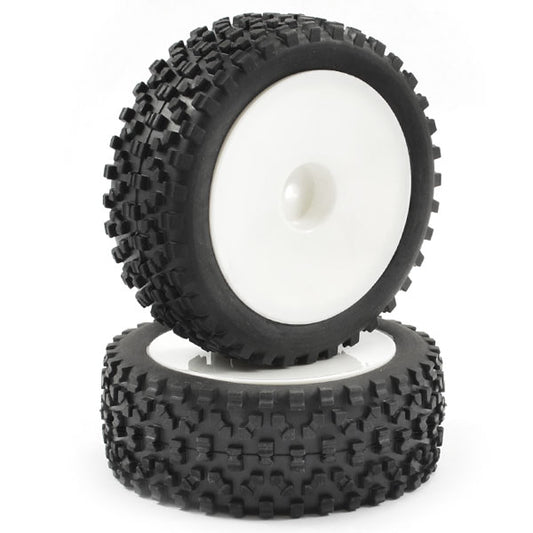 Fastrax 1:10 Mounted Cuboid Buggy Front Tyres Dished FAST0038