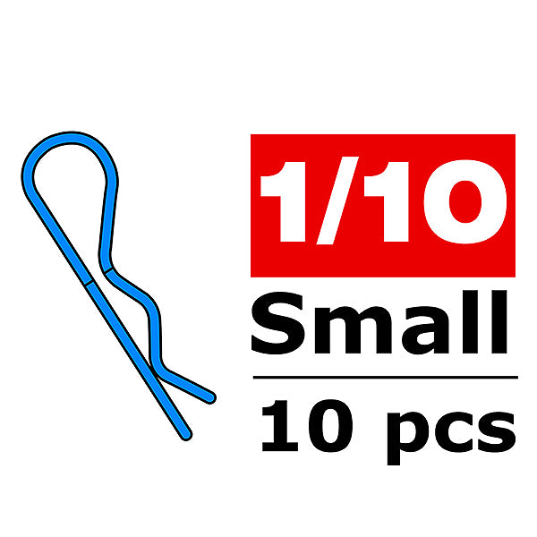 Corally Body Clips 45 Bent Small Blue 10pcs C-35105