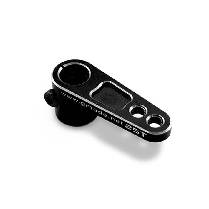 Gmade Aluminum Offset Clamping Servo Arm (Black) (25T) GM30162
