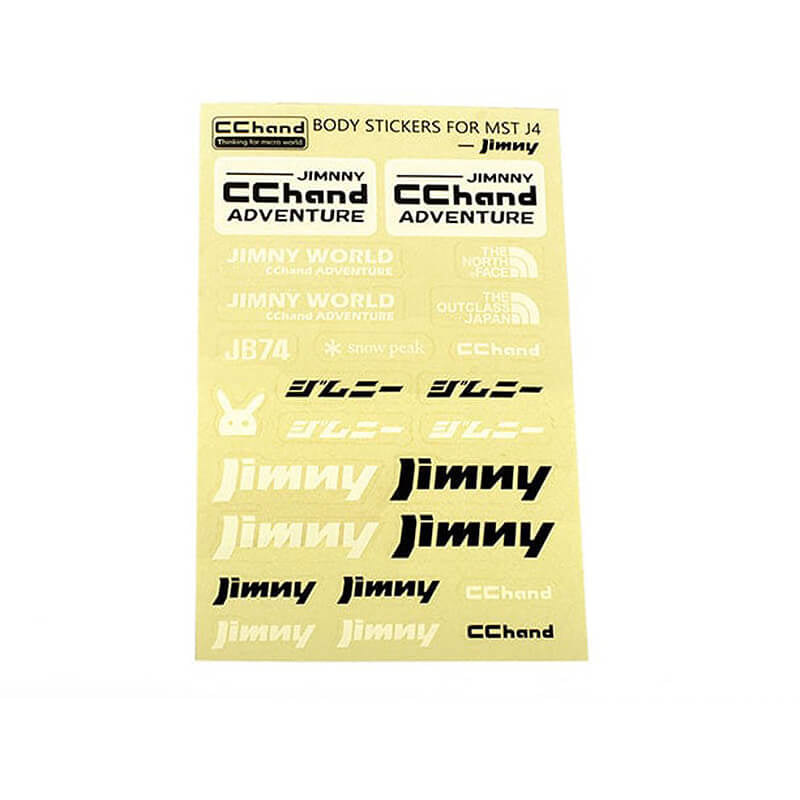 RC4WD Logo Decal Sheet for MST 4WD Off-Road Car Kit w/J4 Jimny Body
