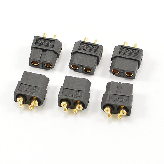 Centro XT-60 Black Female Connectors (6Pc) C0351