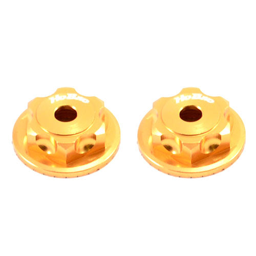 HoBao MT Double Lock Dustproof Wheel Nut/Button Screw (2) Gold HOP-0091