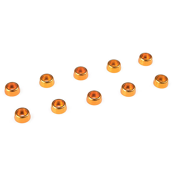 Corally Aluminium Washer for M2 Socket Head Screws Od=6mm Gold 10Pcs C-31250