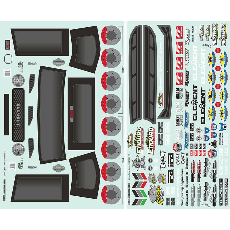 Element RC Enduro SE Utron Body Decal Sheet EL42352