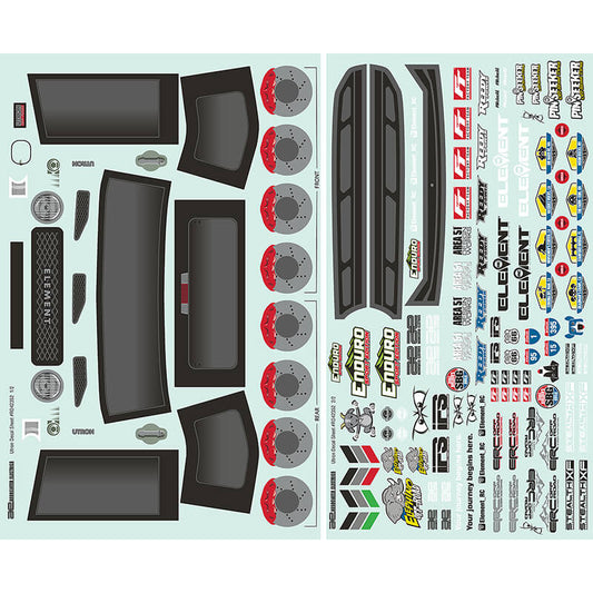 Element RC Enduro SE Utron Body Decal Sheet EL42352