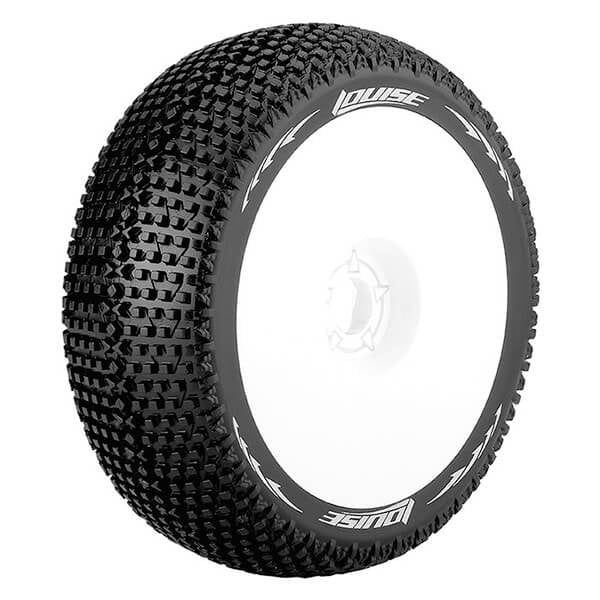 Louise RC B-Turbo 1:8 Fr/Rr Soft Hex 17mm White L-T3104SW