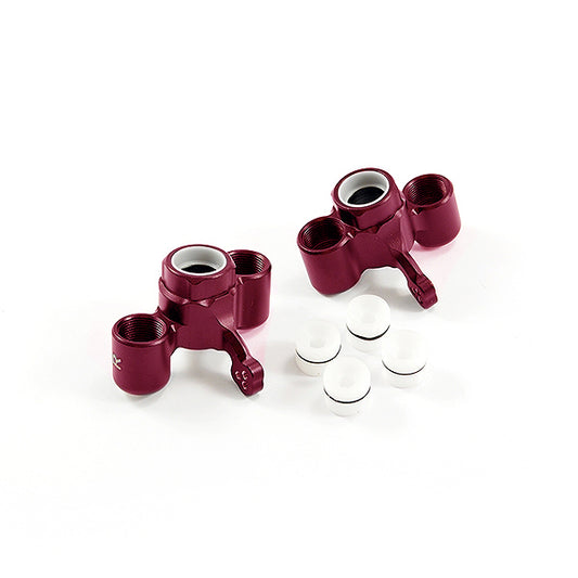 Fastrax Arrma Front Alu Steering Knuckles (Pr) - Kraton/Outk - Red FTAR004R