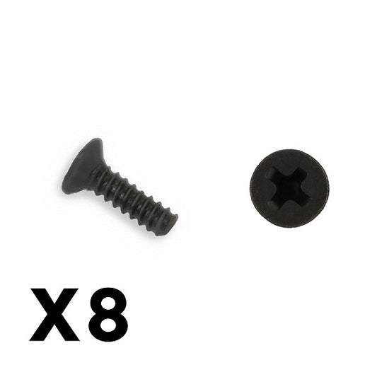FTX Outback Mini 3.0 Flat Head Self Tapping Screw 1.7X6 (8Pc) FTX8916