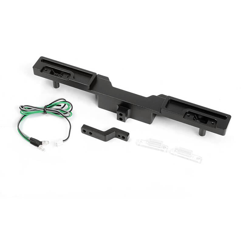 RC4WD Oxer Rear Bumper w/Towing Hook, Brake Lenses & LED Lights for Traxxas TRX-4 Mercedes-Benz G-5