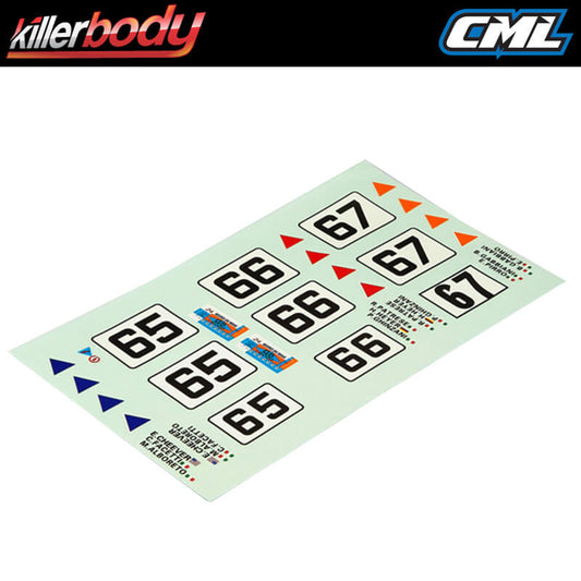 Killerbody Decal Sheet Lancia Beta Montecarlo (Num/Drivers) KB48547