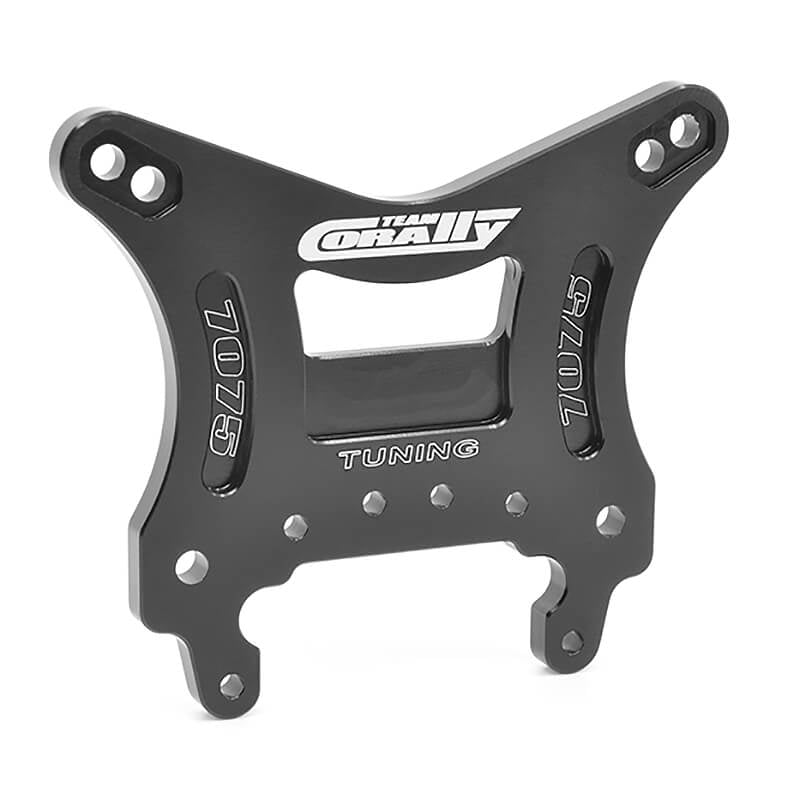 Corally Shock Tower Asuga XLR Front Swiss Made 7075 T6 5mm Hard Anodised Black C-00180-1122