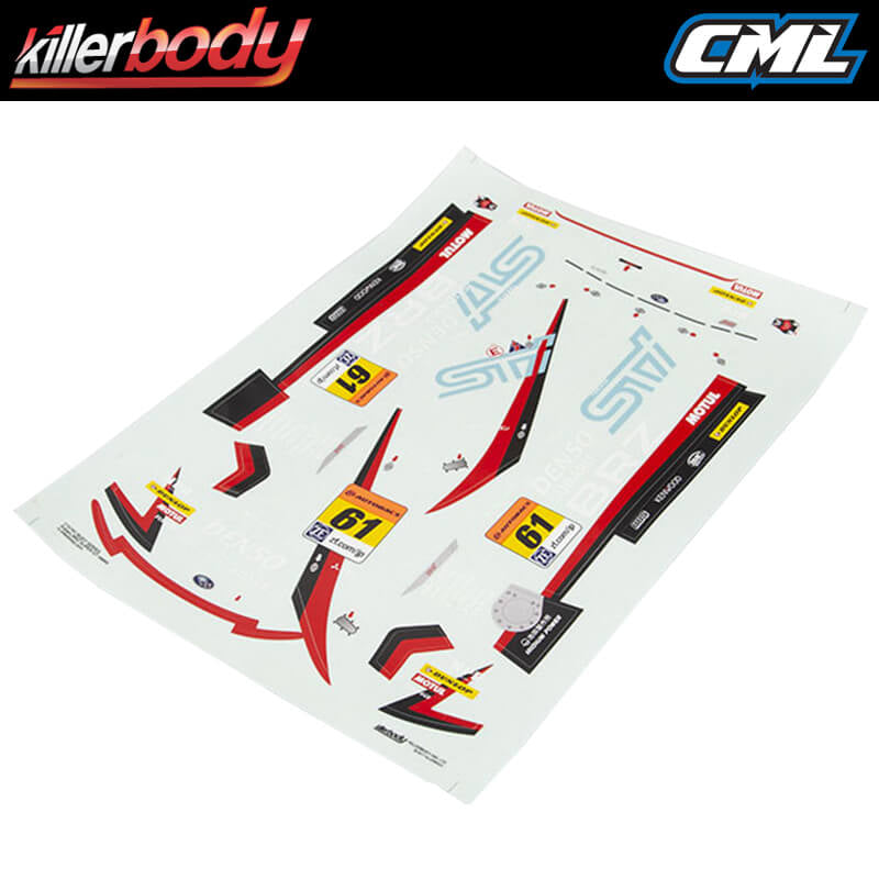 Killerbody Subaru Brz R&D Sport Decal Sheet KB48739