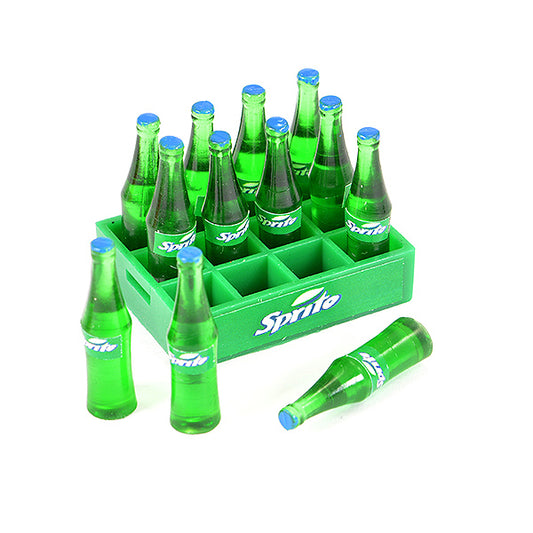 Fastrax Scale Soft Drink Crate w/Bottles Lemonade Green FAST2352C
