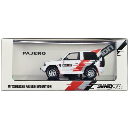 Inno64 1:64 Mitsubishi Pajero Evolution Ralliart, White IN64EVOPRAWHI