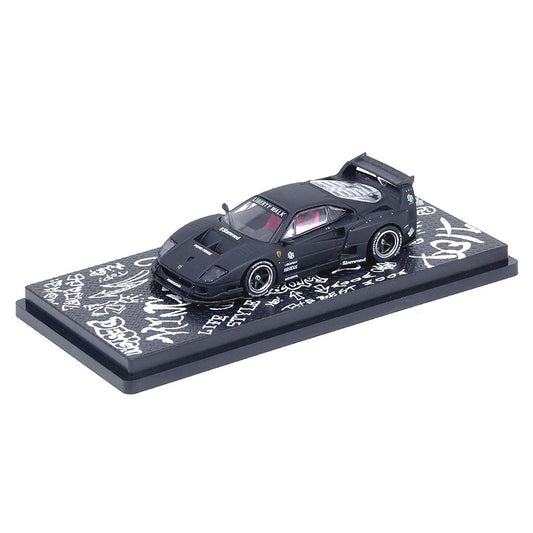 Inno64 LB Liberty Walk F40 Matt Black HK Toy Salon 1:64 Diecast Car