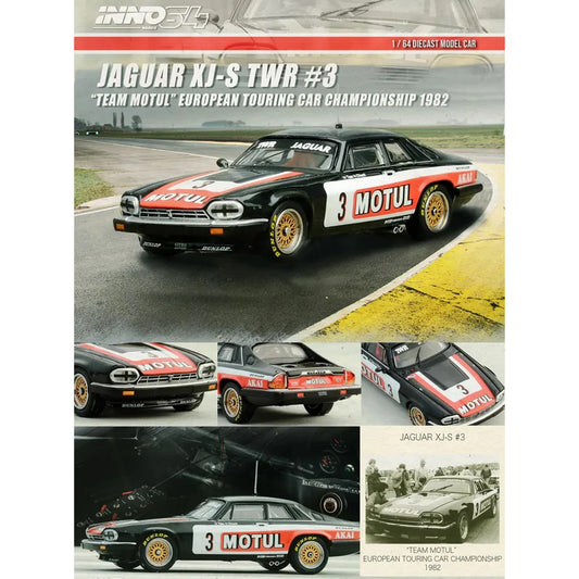 Inno64 1982 Jaguar XJ-S No.3 TWR Racing MOTUL 1:64 Diecast Car
