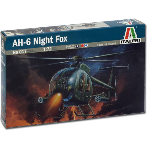 ITALERI AH-6 Night Fox Helicopter 017 1:72 Aircraft Model Kit