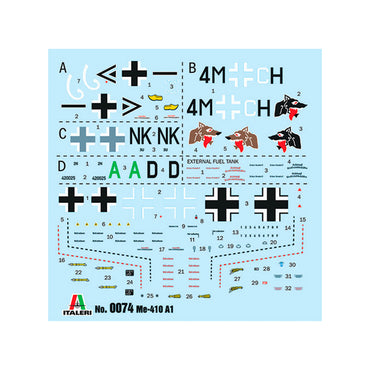 ITALERI 074 ME-410 Hornisse 1:72 Aircraft Model Kit
