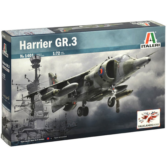ITALERI Harrier GR.3 'Falklands War' 1401 1:72 Aircraft Model Kit