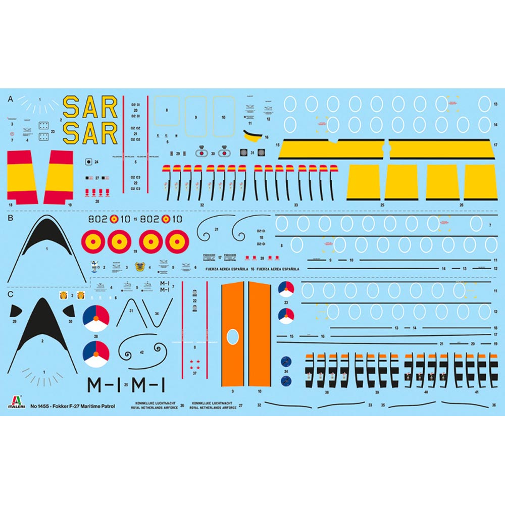 Italeri 1455 Fokker F-27 Maritime Patrol Aircraft 1:72 Plastic Model Kit
