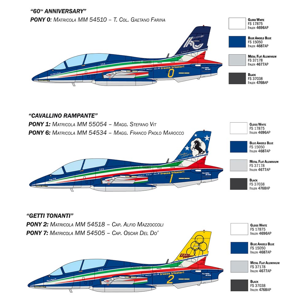 Italeri 1461 Macchi MB339 60th Anniversary Special Livery 1:72 Plastic Model Kit