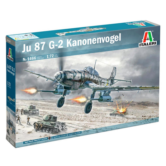 Italeri Junkers JU-87 G2 Kanonenvogel 1:72 Aircraft Plastic Model Kit 1466