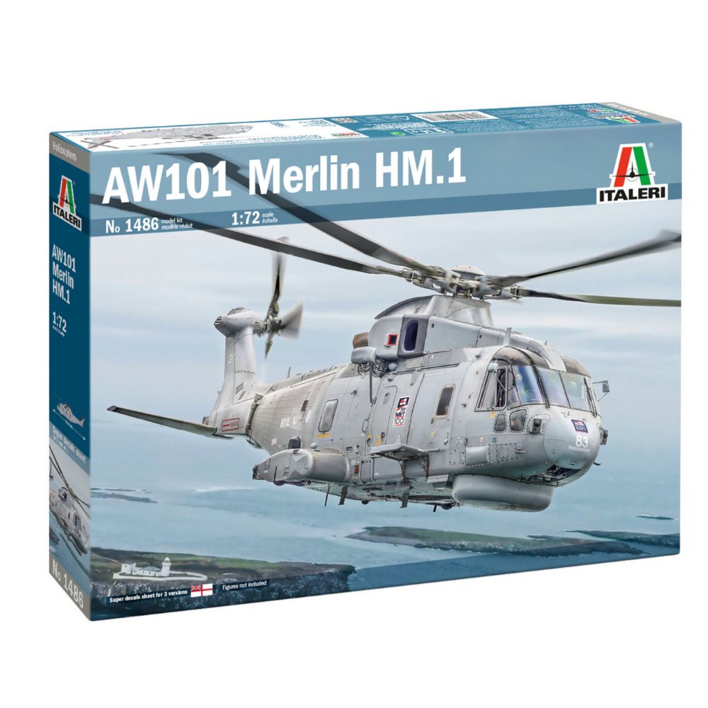 Italeri 1486 AW-101 Merlin HM 1 1:72 Model Kit