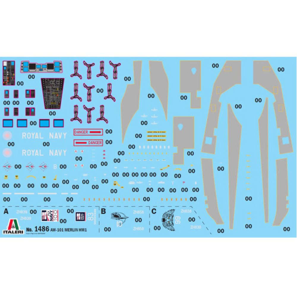 Italeri 1486 AW-101 Merlin HM 1 1:72 Model Kit