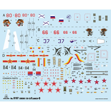 Italeri 197 Su-33 Sea Flanker-D 1:72 Model Kit