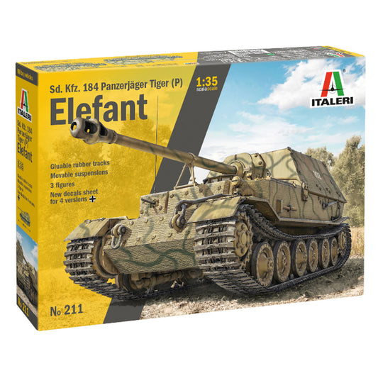 Italeri 211 Sd.Kfz.184 PanzerJager Tiger (P) Elefant 1:35 Model Kit