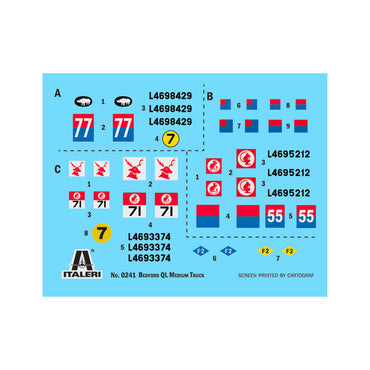 Italeri 241 Bedford QL Medium Truck 1:35 Model Kit