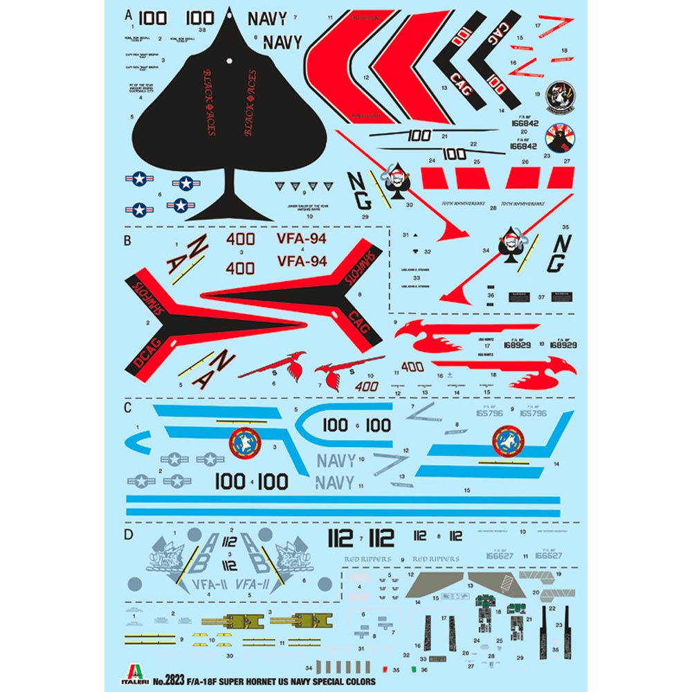 Italeri 2823  F/A-18F Hornet (U.S. Navy Special Colours) 1:48 Model Kit
