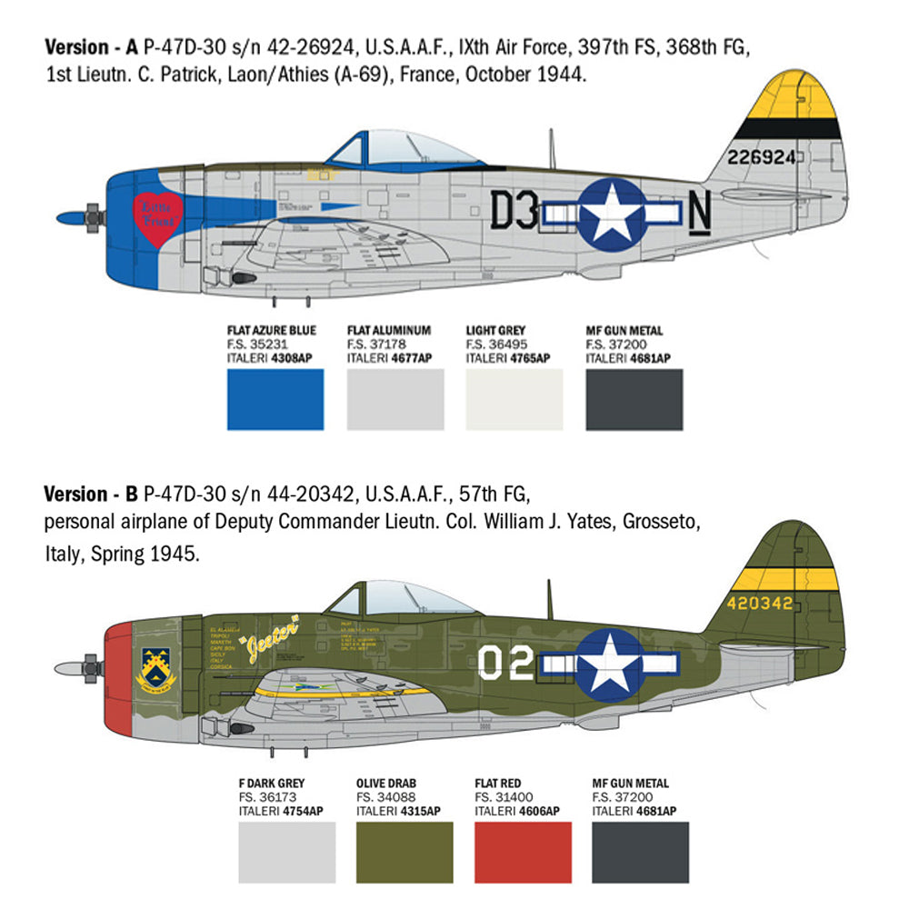 Italeri 2835 P-47D Thunderbolt 1:48 Model Kit