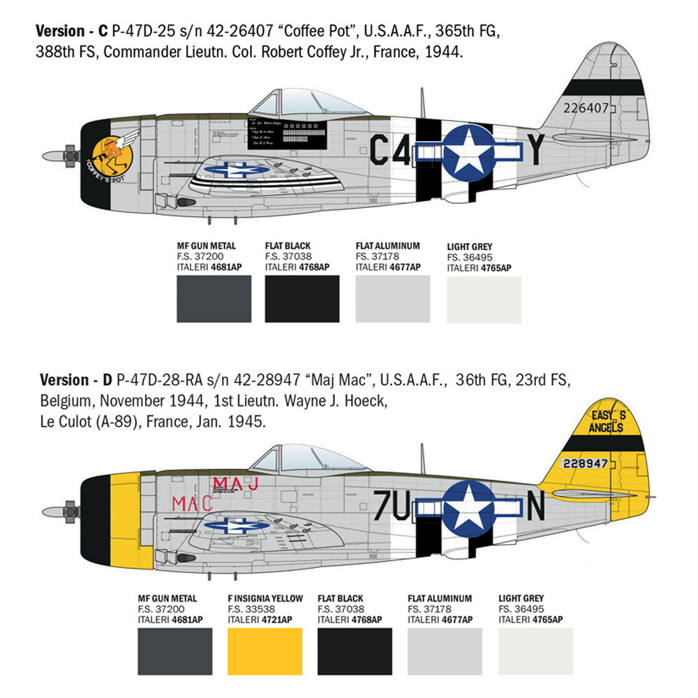 Italeri 2835 P-47D Thunderbolt 1:48 Model Kit