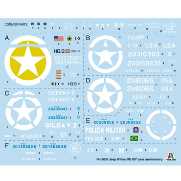 Italeri 3635 Willys Jeep MB 1:24 Plastic Model Military Kit