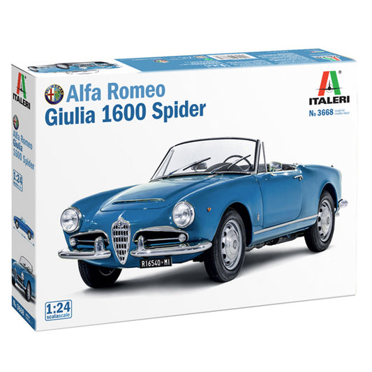 Italeri 3668 Alfa Romeo Giulia 1600 Spider 1:24 Model Kit