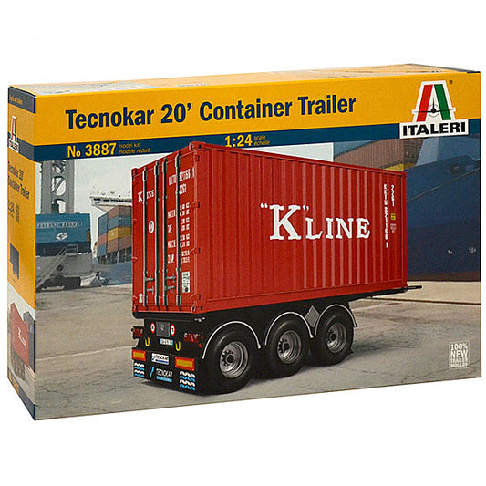 ITALERI 3887 Tecnokar 20' Container Trailer 1:24 Military Model Kit
