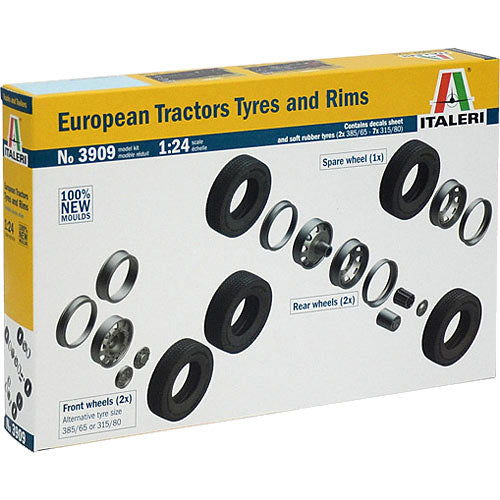 ITALERI 3909 European Tractor Tyres & Rims 1:24 Truck Model Kit